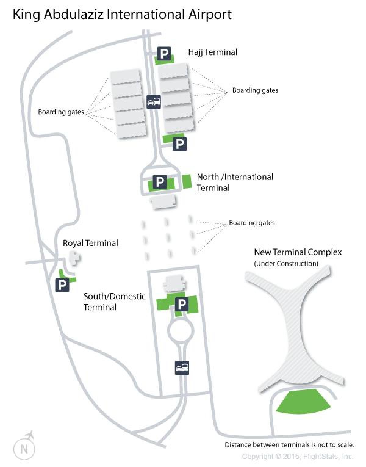 Mapa de la terminal del aeropuerto de La Meca (Makkah)