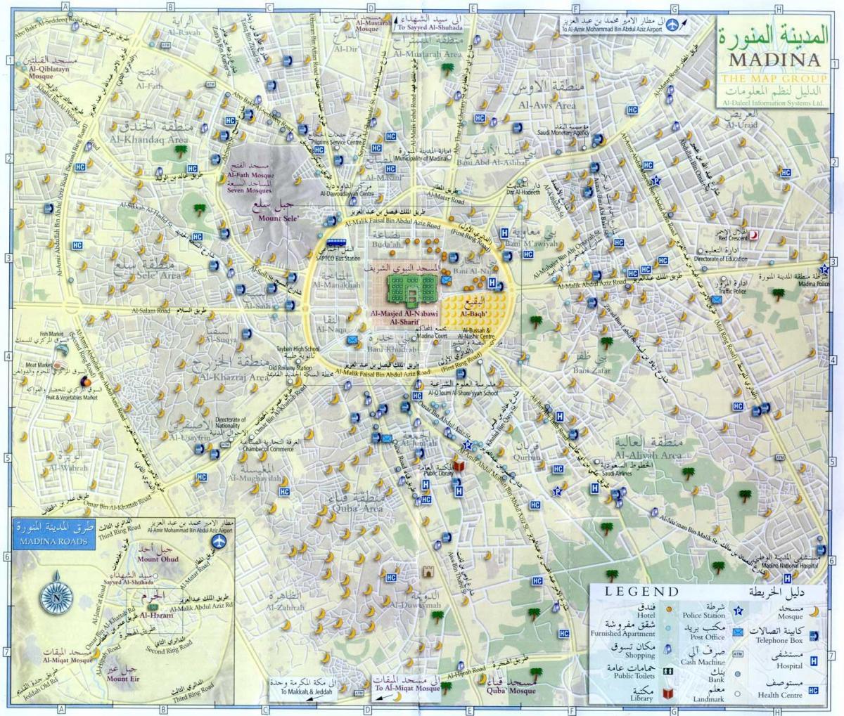 Mapa del centro de la ciudad de La Meca (Makkah)